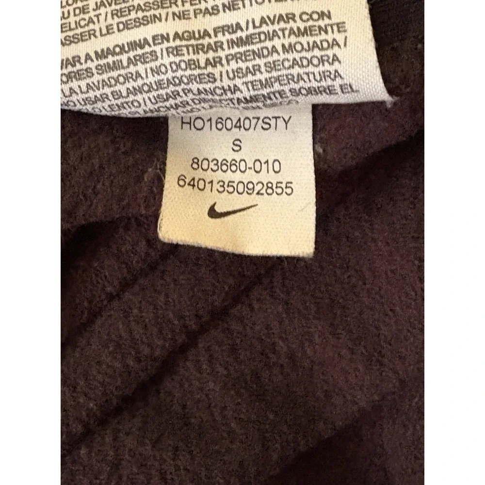 Nike Fleece Joggers Pants Women's Size Small Black Tapered Pockets 803660-010